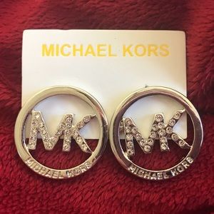NWT Michael Kors silver earrings